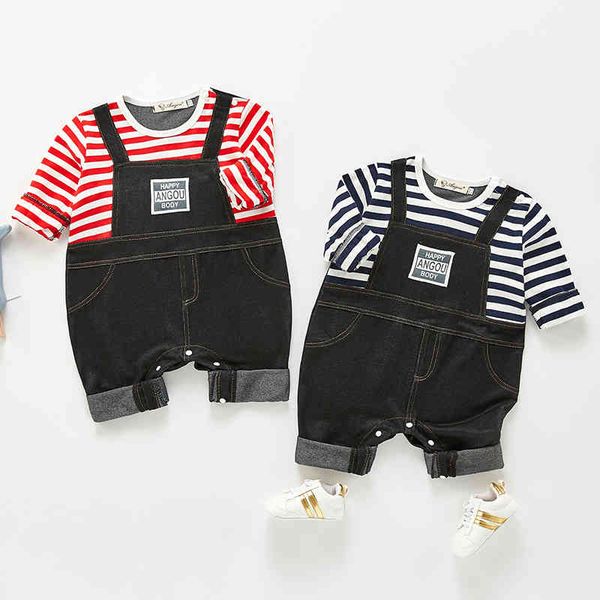 spring casual baby clothes boys stripe romper long sleeve boy rompers cowboy jumpsuit 210429, Blue
spring casual baby clothes boys stripe romper long sleeve boy rompers cowboy jumpsuit 210429, Blue