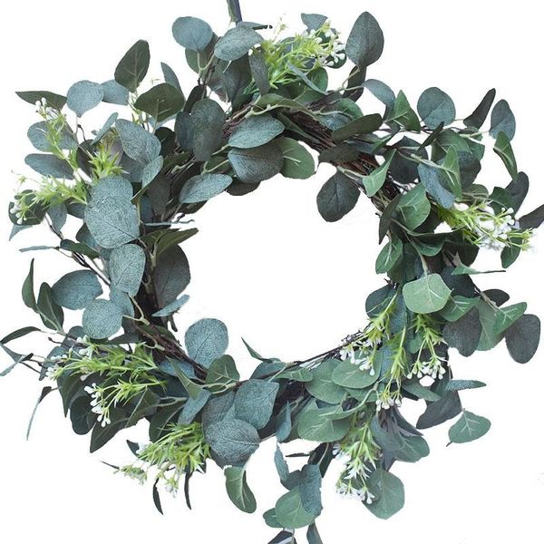17.7 inch artificial wreath green leaf with rattan base weaving, handmade eucalyptus wreathes for home wall door decor decorative flowers &
17.7 inch artificial wreath green leaf with rattan base weaving, handmade eucalyptus wreathes for home wall door decor decorative flowers &