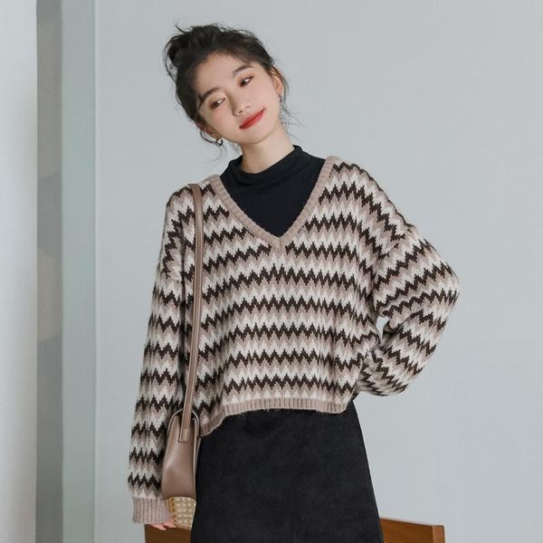 women's sweaters women v neck sweater vest autumn winter wave pattern outerwear vintage casual england style knitted warm pullover, White;black
women's sweaters women v neck sweater vest autumn winter wave pattern outerwear vintage casual england style knitted warm pullover, White;black