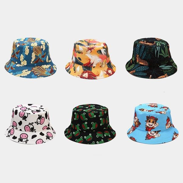 new cartoon animal design double side basin hat for men and women in spring and summer
new cartoon animal design double side basin hat for men and women in spring and summer