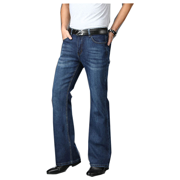 men's pants flared jeans boot cut denim comfortable stretch loose classic business dark blue, Black
men's pants flared jeans boot cut denim comfortable stretch loose classic business dark blue, Black