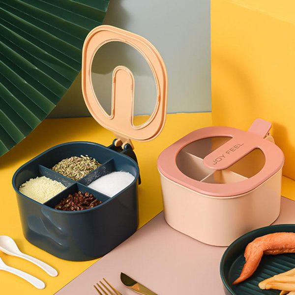 four grid seasoning box salt jar storage kitchen organizer solid containers organization household items bottles & jars
four grid seasoning box salt jar storage kitchen organizer solid containers organization household items bottles & jars