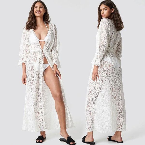 women's swimwear lace cardigan wave bikini blouse beach coat sunscreen suit swimsuit with, White;black
women's swimwear lace cardigan wave bikini blouse beach coat sunscreen suit swimsuit with, White;black
