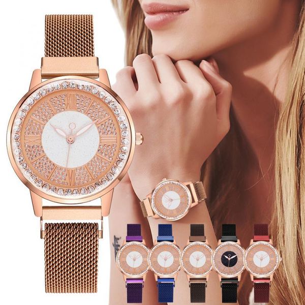 ladies' watch lazy magnet strap starry sky quartz luxury rhinestone wristwatch clock gift wristwatches, Slivery;brown
ladies' watch lazy magnet strap starry sky quartz luxury rhinestone wristwatch clock gift wristwatches, Slivery;brown