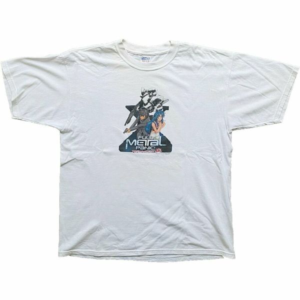 vintage 2000s full metal panic t-shirt, White;black
vintage 2000s full metal panic t-shirt, White;black