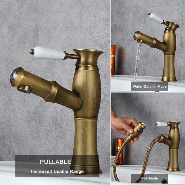 bathroom sink faucets modun brass pull out cold and water washbasin faucet antique grifo lavabo tap swivel 360 degree
bathroom sink faucets modun brass pull out cold and water washbasin faucet antique grifo lavabo tap swivel 360 degree