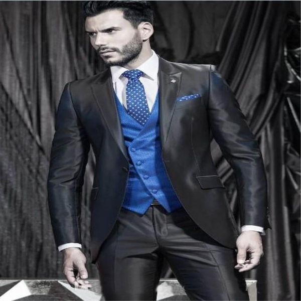 fashion 3 pieces mens suit button black groom man dress pointy lapel men's wedding (jacket+pants+vest+tie) suits & blazers, White;black
fashion 3 pieces mens suit button black groom man dress pointy lapel men's wedding (jacket+pants+vest+tie) suits & blazers, White;black