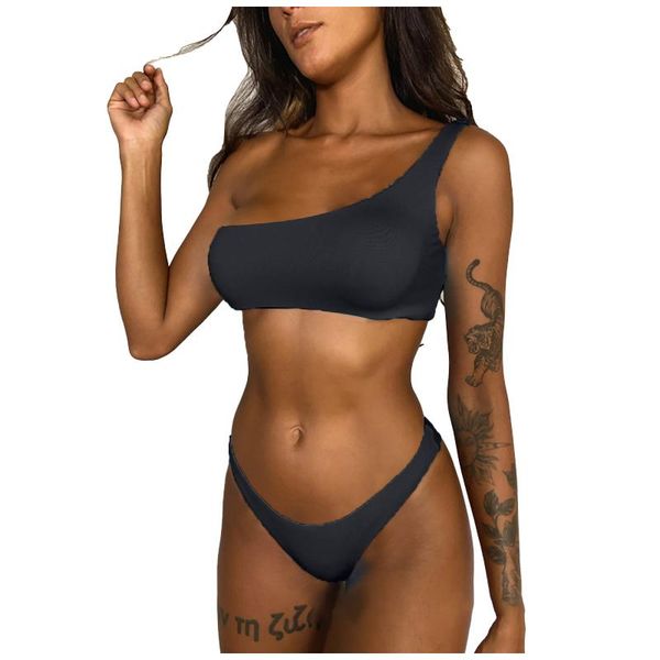 women's swimwear bikini 2021 solid swimsuit summer fashion color strapless halter beach breathable, White;black
women's swimwear bikini 2021 solid swimsuit summer fashion color strapless halter beach breathable, White;black