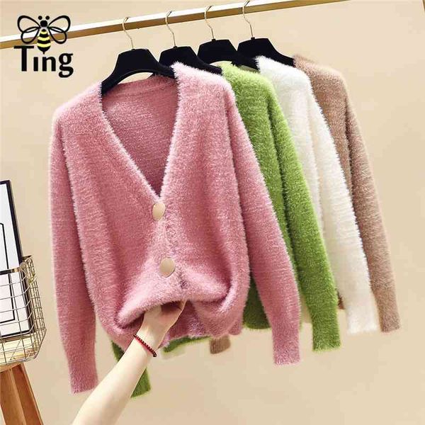 women casual single breasted v neck cardigans soft knitting sweaters lazy knitwear streetwear winter autumn wear 210513, White
women casual single breasted v neck cardigans soft knitting sweaters lazy knitwear streetwear winter autumn wear 210513, White