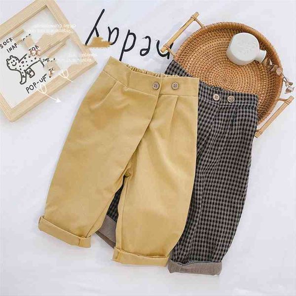 boys girls fashion plaid cotton linen casual pants spring autumn children loose all match harem trousers, Blue
boys girls fashion plaid cotton linen casual pants spring autumn children loose all match harem trousers, Blue