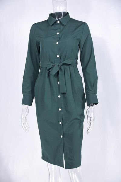Casual Dresses Fashion Women's Long Sleeve Dress Buttons Lace Up Pure Color Lapel Spring and Autumn A-Line Fresh Sweet A8P5, Black;gray
Casual Dresses Fashion Women's Long Sleeve Dress Buttons Lace Up Pure Color Lapel Spring and Autumn A-Line Fresh Sweet A8P5, Black;gray
