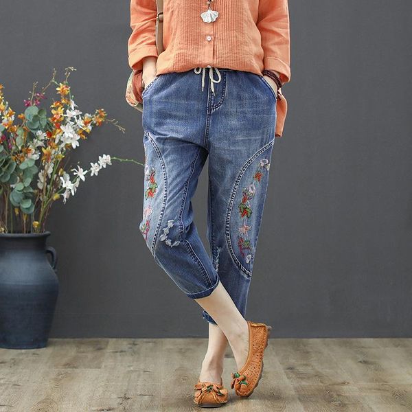 young preppy style cotton denim harem pants women jeans embroidery plus size 2021 korean casual high waist femme lightblue women's, Blue
young preppy style cotton denim harem pants women jeans embroidery plus size 2021 korean casual high waist femme lightblue women's, Blue