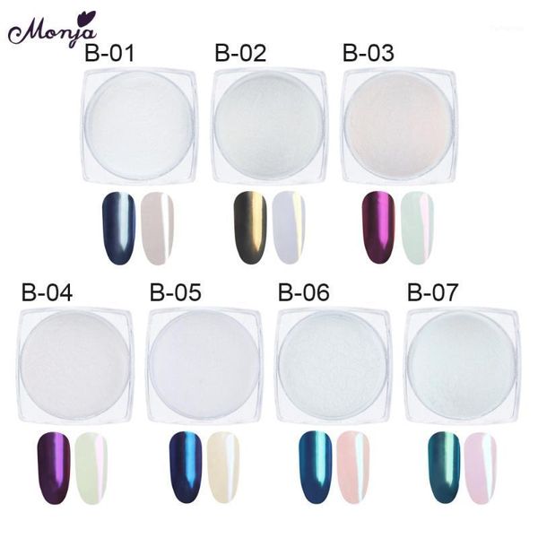 monja 7 colors nail art pearl shell chameleon magic mirror powder glitter dust manicure shimmer chrome decoration1, Silver;gold
monja 7 colors nail art pearl shell chameleon magic mirror powder glitter dust manicure shimmer chrome decoration1, Silver;gold
