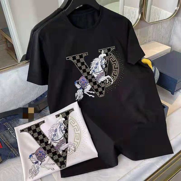 2021 europe popular short sleeve t shirt men's war horse letter light luxury fashion mercerized cotton couples wear fashion and handsom, White;black
2021 europe popular short sleeve t shirt men's war horse letter light luxury fashion mercerized cotton couples wear fashion and handsom, White;black