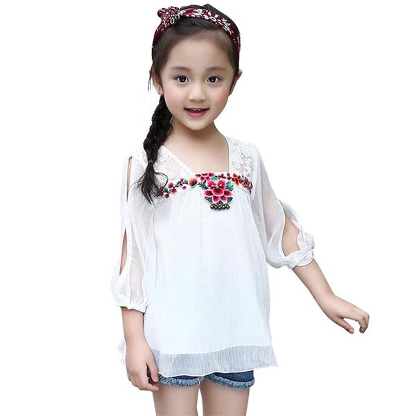 summer girls shirt chiffon embroidered blouse for children clothing lace kids tees 2 4 6 8 10 12 years 210528, White;black
summer girls shirt chiffon embroidered blouse for children clothing lace kids tees 2 4 6 8 10 12 years 210528, White;black