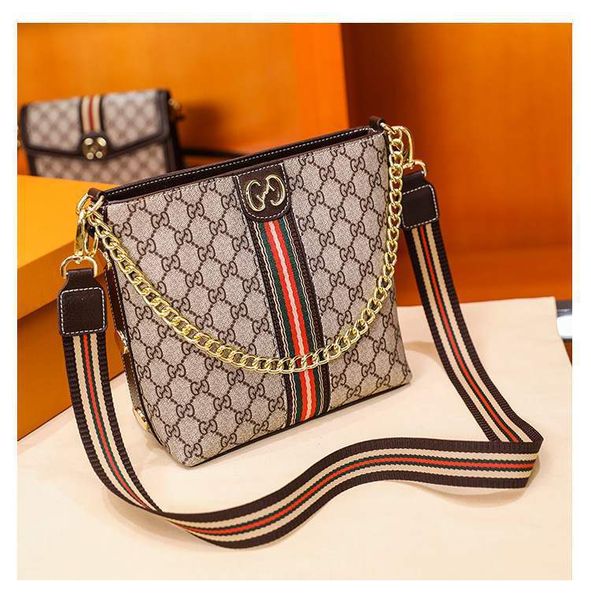 handbag chain bag versatile one shoulder messenger bag printed bucket