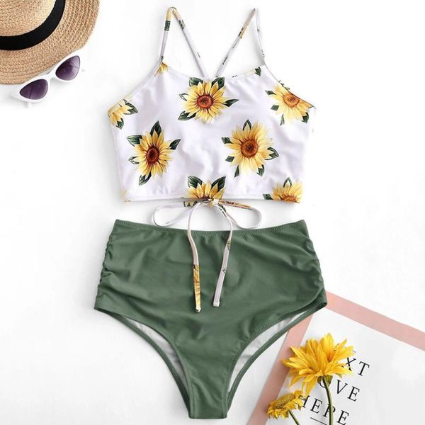 women's swimwear fashion women sunflower printed bikini set two piece bohomian lace up swimsuit back cross 2021 bathing suit push #t1q, White;black
women's swimwear fashion women sunflower printed bikini set two piece bohomian lace up swimsuit back cross 2021 bathing suit push #t1q, White;black