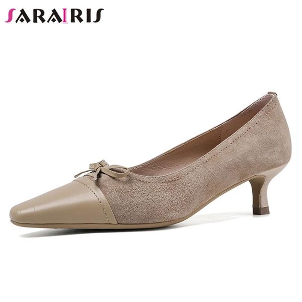 dress shoes sarairis casual med thin heels office pumps elegant shallow women spring concise patchwork genuine leather woman, Black
dress shoes sarairis casual med thin heels office pumps elegant shallow women spring concise patchwork genuine leather woman, Black