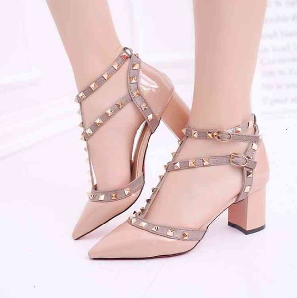 sandals rivet pumps women pointed patent leather rivet buckle sandals thick with heel wild thin women's shoes party shoes gj5q, Black
sandals rivet pumps women pointed patent leather rivet buckle sandals thick with heel wild thin women's shoes party shoes gj5q, Black
