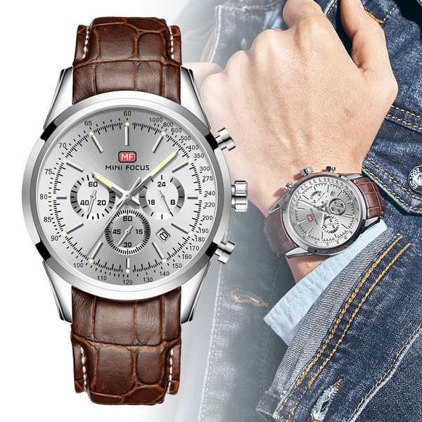 man's quartz auto date wristwatch waterproof leather watches for men casual silver watch for male, Slivery;brown
man's quartz auto date wristwatch waterproof leather watches for men casual silver watch for male, Slivery;brown