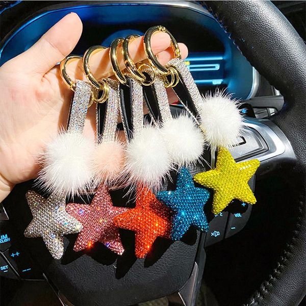 keychains korean fashion mink diamond five star keychain creative ceramic clay rhinestones bag pendant car gift, Silver
keychains korean fashion mink diamond five star keychain creative ceramic clay rhinestones bag pendant car gift, Silver