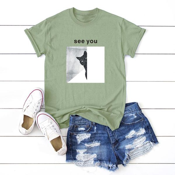 women's t-shirt 2021 summer cat cartoon 90s casual printing 100% cotton ladies graphic harajuku, White
women's t-shirt 2021 summer cat cartoon 90s casual printing 100% cotton ladies graphic harajuku, White