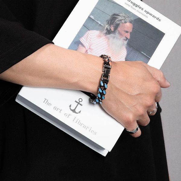 link, chain 2021 fashion drop oil gradient color stainless steel bracelet, hip hop the first men's and women's bracelet, Black
link, chain 2021 fashion drop oil gradient color stainless steel bracelet, hip hop the first men's and women's bracelet, Black