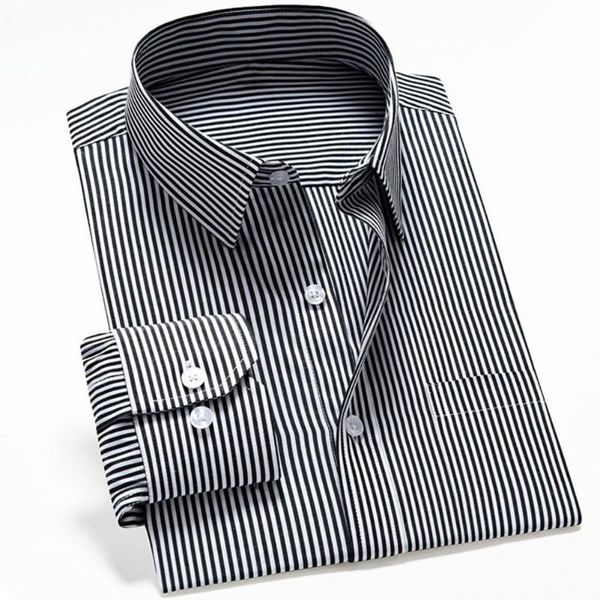 men's casual shirts men shirt long sleeve business stripe single-breasted turndown collar slim formal autumn, White;black
men's casual shirts men shirt long sleeve business stripe single-breasted turndown collar slim formal autumn, White;black