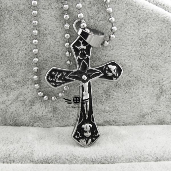 fashion design necklace pendant luxury jewelry oil dripping jesus black cross men's titanium steel, Silver
fashion design necklace pendant luxury jewelry oil dripping jesus black cross men's titanium steel, Silver