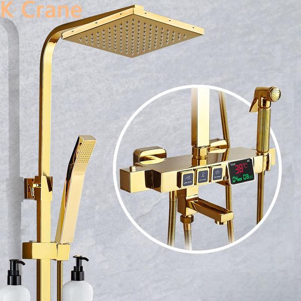 bathroom shower sets gold set smart thermostatic digital system wall mount spa rainfall bath tap bathtub cold mixer faucet
bathroom shower sets gold set smart thermostatic digital system wall mount spa rainfall bath tap bathtub cold mixer faucet