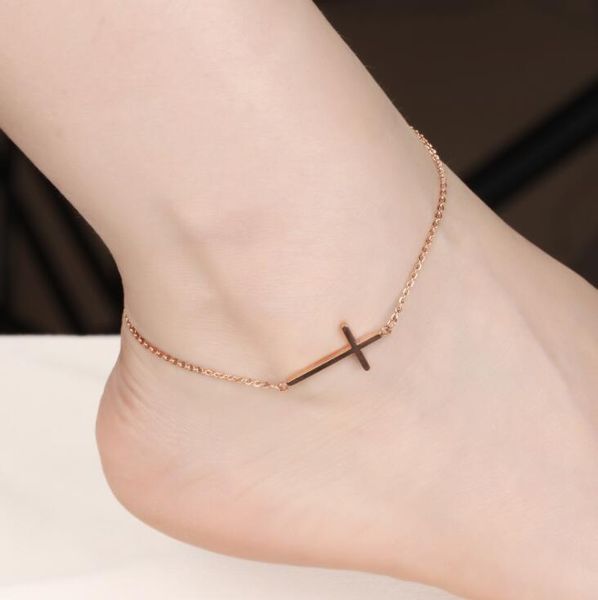 rose gold cross anklet women's fashion any matching summer exquisite jewelry, Red;blue
rose gold cross anklet women's fashion any matching summer exquisite jewelry, Red;blue