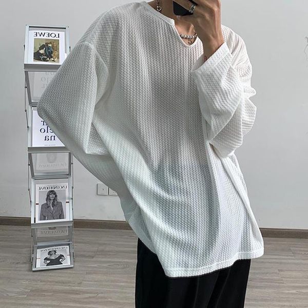 men's t-shirts korean lazy wind v neck men tee long sleeve tshirt thin breathable, White;black
men's t-shirts korean lazy wind v neck men tee long sleeve tshirt thin breathable, White;black