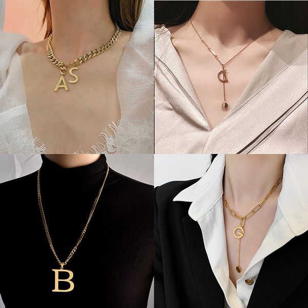 pendant necklaces yaologe 316l stainless steel wholesale letter necklace for women hip hop punk 2021 trend party gift fashion jewelry collar, Silver
pendant necklaces yaologe 316l stainless steel wholesale letter necklace for women hip hop punk 2021 trend party gift fashion jewelry collar, Silver