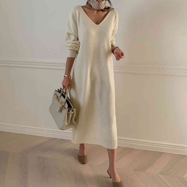 casual dresses womens korean fashion autumn winter split fork v-neck mid-length solid color long sleeve knit p341, Black;gray
casual dresses womens korean fashion autumn winter split fork v-neck mid-length solid color long sleeve knit p341, Black;gray