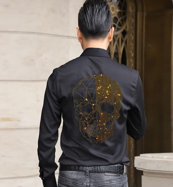 2022 new arrived cool young europe design shirts men's new fashion rhinestone shirt casualblouse wholesale drill, White;black
2022 new arrived cool young europe design shirts men's new fashion rhinestone shirt casualblouse wholesale drill, White;black