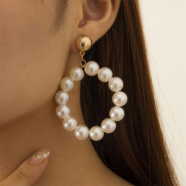 hoop & huggie pearl geometry large earrings with women's circle studs, Golden;silver
hoop & huggie pearl geometry large earrings with women's circle studs, Golden;silver