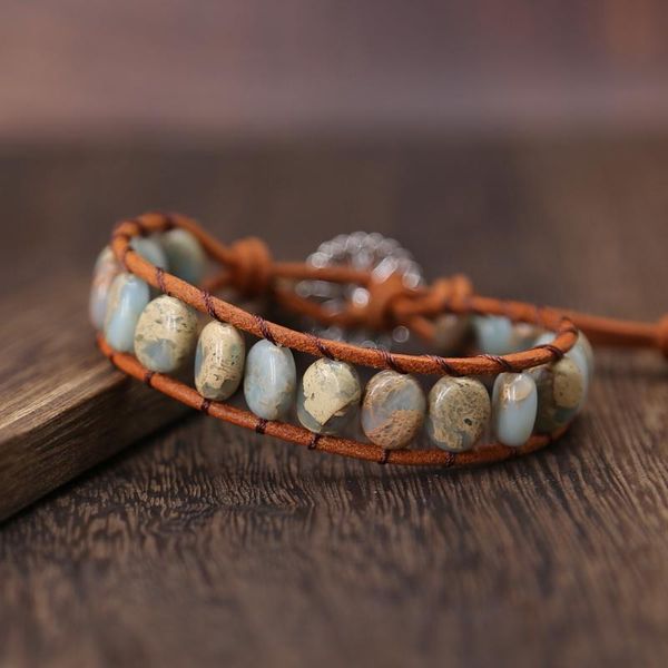 tennis bohemia bracelet single vintage leather wrap round shape emperor stone drop, Golden;silver
tennis bohemia bracelet single vintage leather wrap round shape emperor stone drop, Golden;silver