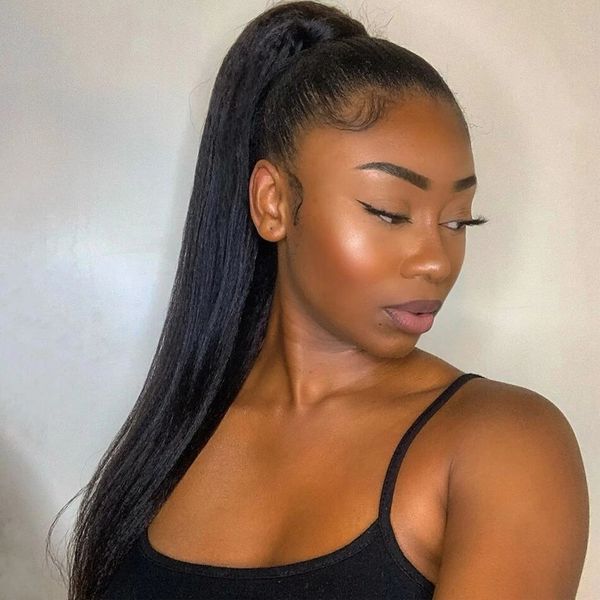 long sleek straight human hair ponytail extensions real hairs fake drawstring pony tail clip in extension horsetail hairpiece 120g, Black
long sleek straight human hair ponytail extensions real hairs fake drawstring pony tail clip in extension horsetail hairpiece 120g, Black