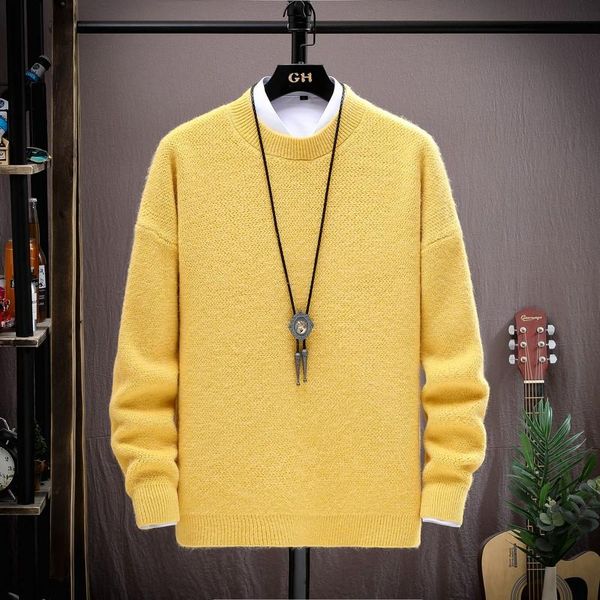 men's sweaters autumn simple fashion sweater solid color round neck pullover top, White;black
men's sweaters autumn simple fashion sweater solid color round neck pullover top, White;black