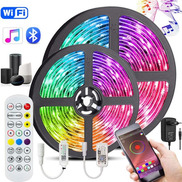 strips 5-30m wifi bluetooth ir led strip lights rgb flexible tape 12v + app remote controller+ adapter for festival room decoration
strips 5-30m wifi bluetooth ir led strip lights rgb flexible tape 12v + app remote controller+ adapter for festival room decoration