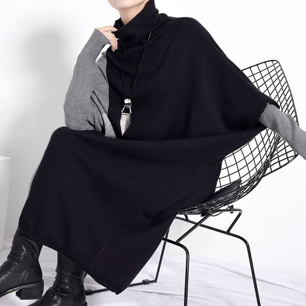 2021eam women black gray knitting big size long dress new turtleneck long sleeve loose fit fashion tide autumn winter 2021 1d67501
2021eam women black gray knitting big size long dress new turtleneck long sleeve loose fit fashion tide autumn winter 2021 1d67501