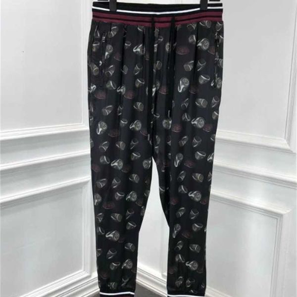 men's pants pant fashion brand casual cotton ring print pencil fo mnw4, Black 
men's pants pant fashion brand casual cotton ring print pencil fo mnw4, Black
