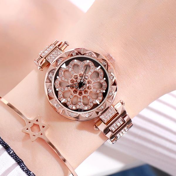 high-end fashion stainless steel band watch rotatable dial waterproof women's bracelet wristwatches, Slivery;brown
high-end fashion stainless steel band watch rotatable dial waterproof women's bracelet wristwatches, Slivery;brown