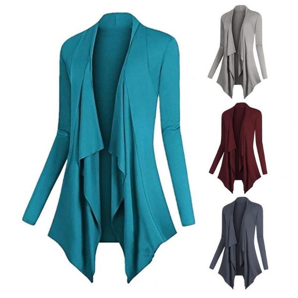 women's jackets autumn women cardigan coat elegant irregular hem half open collar solid color long sleeve slim female office jacket plu, Black;brown
women's jackets autumn women cardigan coat elegant irregular hem half open collar solid color long sleeve slim female office jacket plu, Black;brown