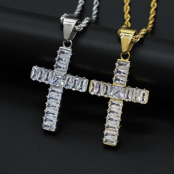 pendant necklaces fashion female drop gold silver color cross stainless steel zircon necklace jewelry for men/women wholesale
pendant necklaces fashion female drop gold silver color cross stainless steel zircon necklace jewelry for men/women wholesale