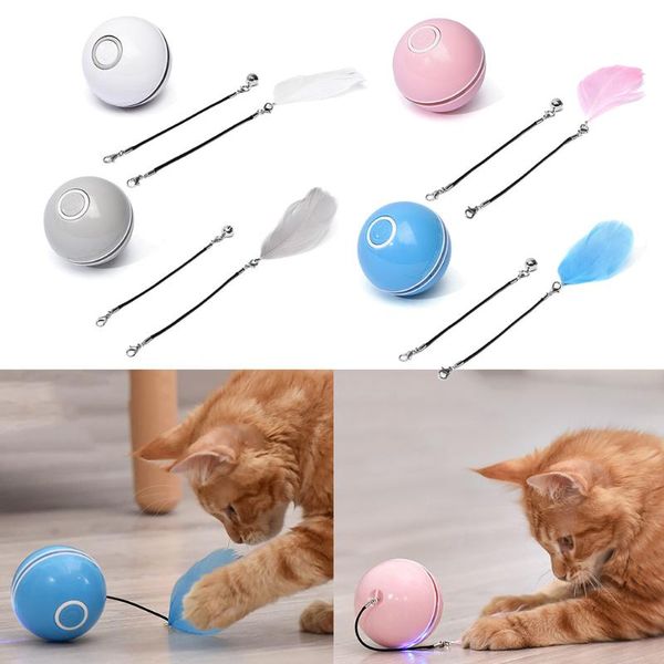 charging intelligent interactive cat toy led self rotating ball automatic rotation feather bell built-in catnip toys
charging intelligent interactive cat toy led self rotating ball automatic rotation feather bell built-in catnip toys