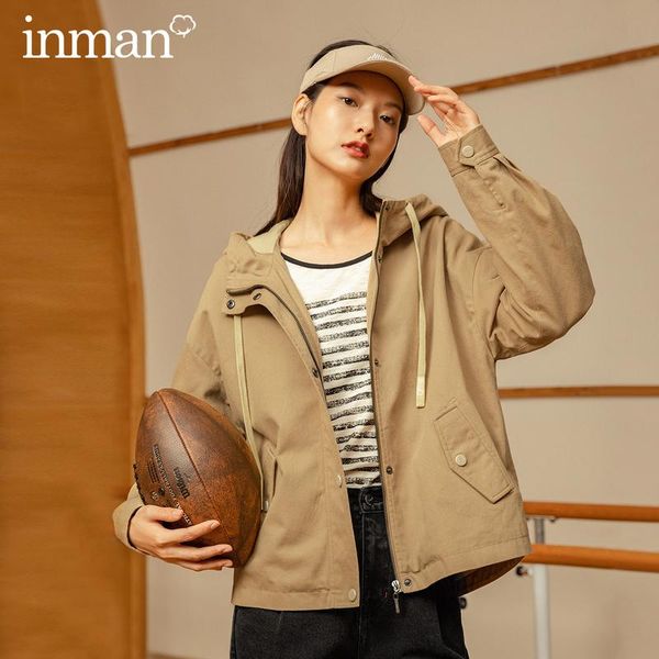 women's jackets inman 2021 autumn winter arrival literary drawstring hooded long sleeve zipper buckle casual loose coat, Black;brown
women's jackets inman 2021 autumn winter arrival literary drawstring hooded long sleeve zipper buckle casual loose coat, Black;brown
