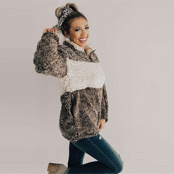 women's hoodies & sweatshirts high street winter loose fleece women sweatshirt female zipper lapel collar pullover casual clothes, Black
women's hoodies & sweatshirts high street winter loose fleece women sweatshirt female zipper lapel collar pullover casual clothes, Black