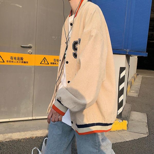 men's jackets corduroy japanese baseball jacket spring 2021 korean fashion handsome loose large, Black;brown
men's jackets corduroy japanese baseball jacket spring 2021 korean fashion handsome loose large, Black;brown