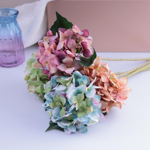 decorative flowers & wreaths artificial fake flower hydrangea rose home wedding simulation decor